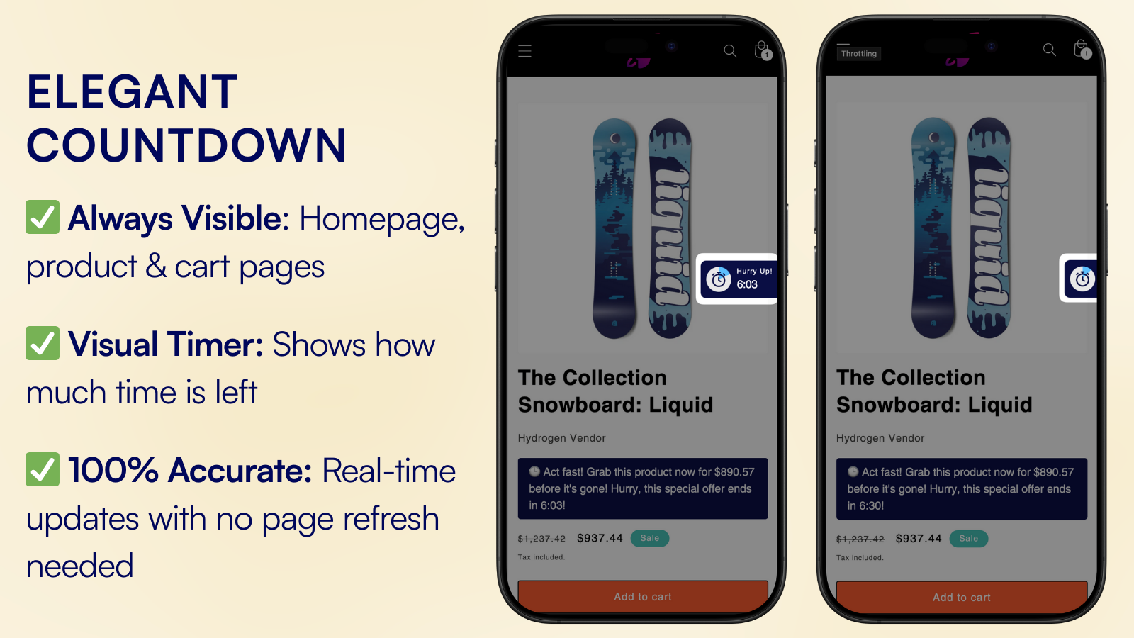 Elegant Countdown Timer for Shopify Stores